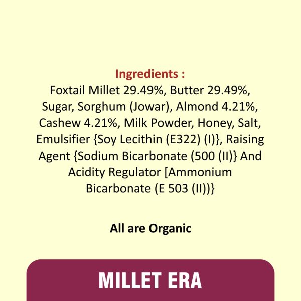 Organic Ingredients Of Organic Millet Cookies