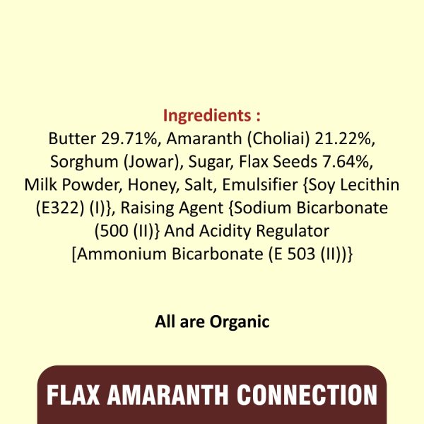 Flax Amaranth Organic Cookies Ingredients